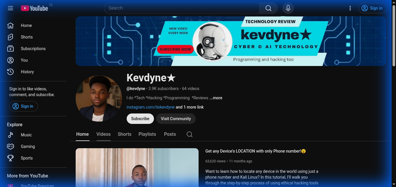 Kevdyne YouTube Channel